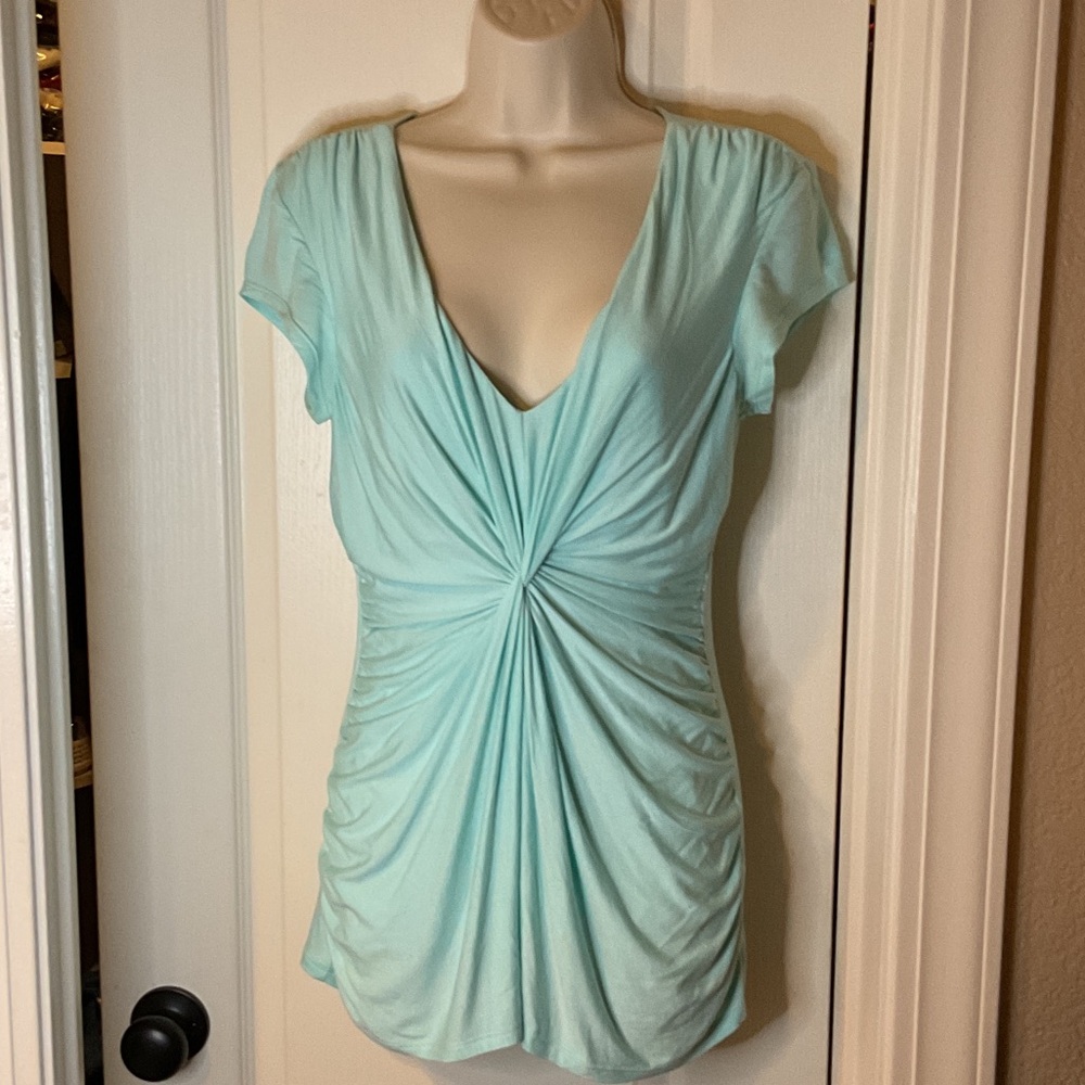Candie's Light Blue Ruched Blouse